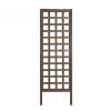 Outdoor 6-Foot Garden Trellis with Classic Lattice in Brown Pine Wood