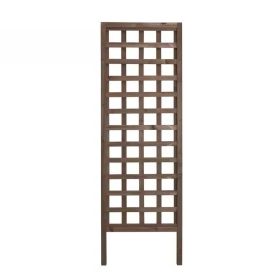 Outdoor 6-Foot Garden Trellis with Classic Lattice in Brown Pine Wood