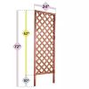 6-Foot Outdoor Garden Trellis with Classic Lattice in Brown Pine Wood