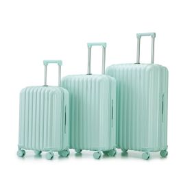 ABS Spinner Wheel Luggage, Carry on Suitcase, with Cup Holder & USB Port & Phone Holder (20/24/28) (Color: as Pic)