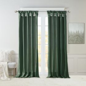 Twist Tab Lined Window Curtain Panel(Only 1 Pc Panel) (Color: as Pic)
